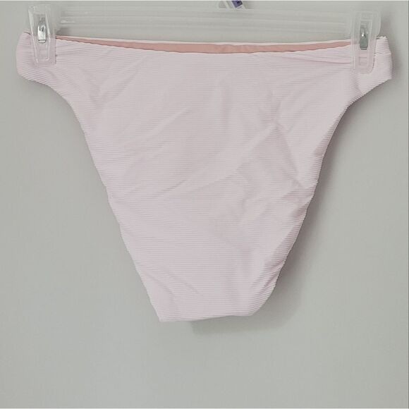 New J.Crew Ribbed High-Rise Cheeky Bikini Bottom in Light Pink Size Medium NWT - Picture 8 of 11